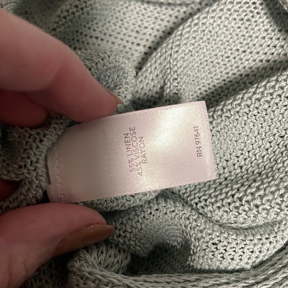 J.Jill Linen Blend Duster Cardigan in Seafoam Mint Color - Picture 6 of 6
